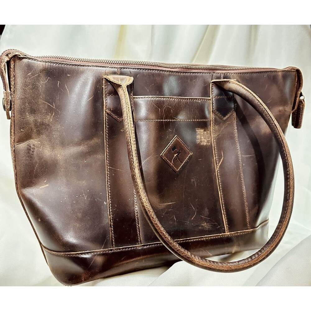 Baseballism Leather Tote Bag Genuine Baseball Glove Dark Brown Leather For Mom